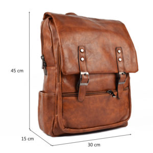 Rucsac-Unisex-Sacha-USB-Maro-2-profil