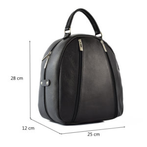 Rucsac-dama-Lucille-Noir-piele-naturala-2-profil
