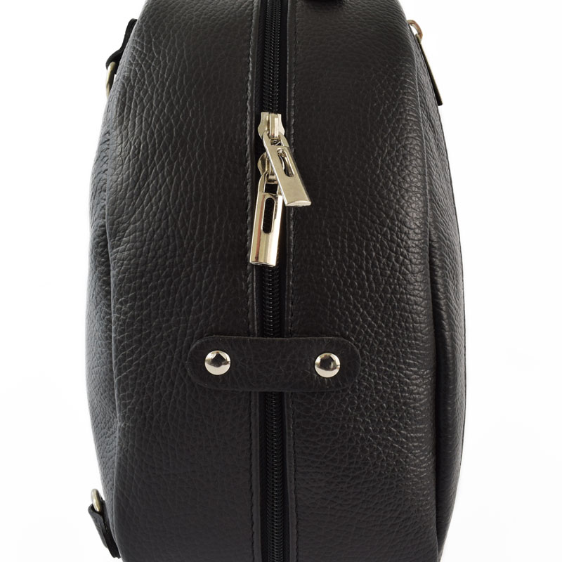 Rucsac-dama-Lucille-Noir-piele-naturala-5-lateral