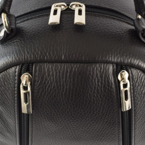 Rucsac-dama-Lucille-Noir-piele-naturala-7-detaliu