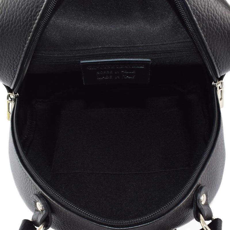 Rucsac-dama-Lucille-Noir-piele-naturala-8-interior