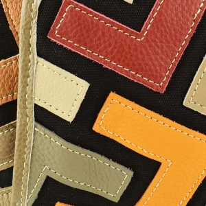 Rucsac dama Multicolor piele naturala detaliu