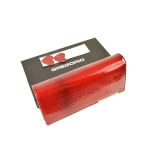Portofel dama Gregorio Red piele naturala RFID rosu cutie