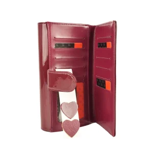Portofel dama Pierre Cardin Burgundy piele naturala interior 2