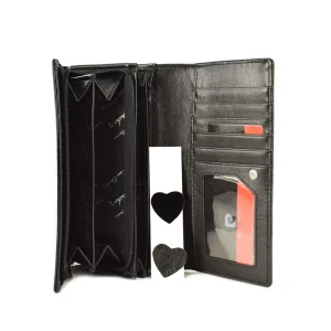 Portofel dama Pierre Cardin Red piele naturala negru interior