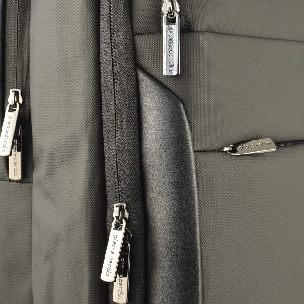 Rucsac barbati Pierre Cardin Laptop USB Negru detaliu 4