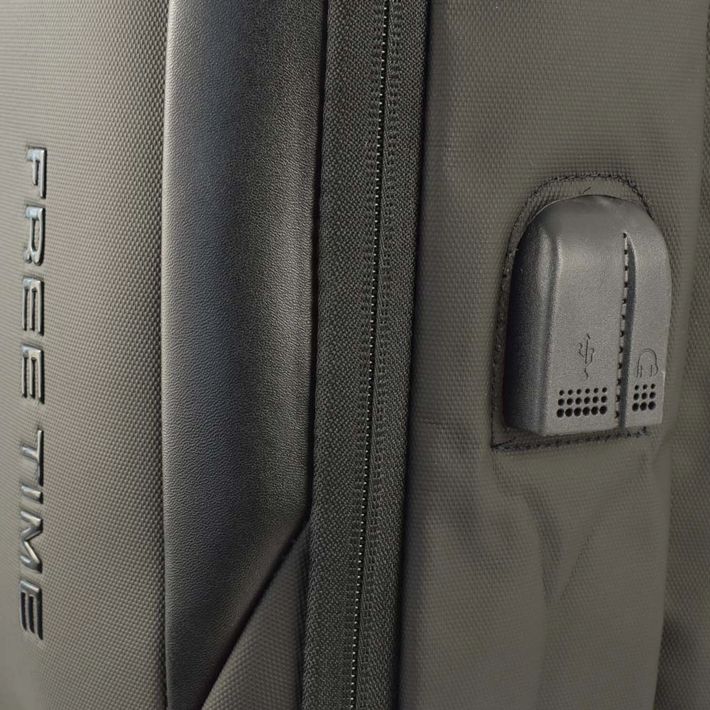 Rucsac barbati Pierre Cardin Laptop USB Negru usb